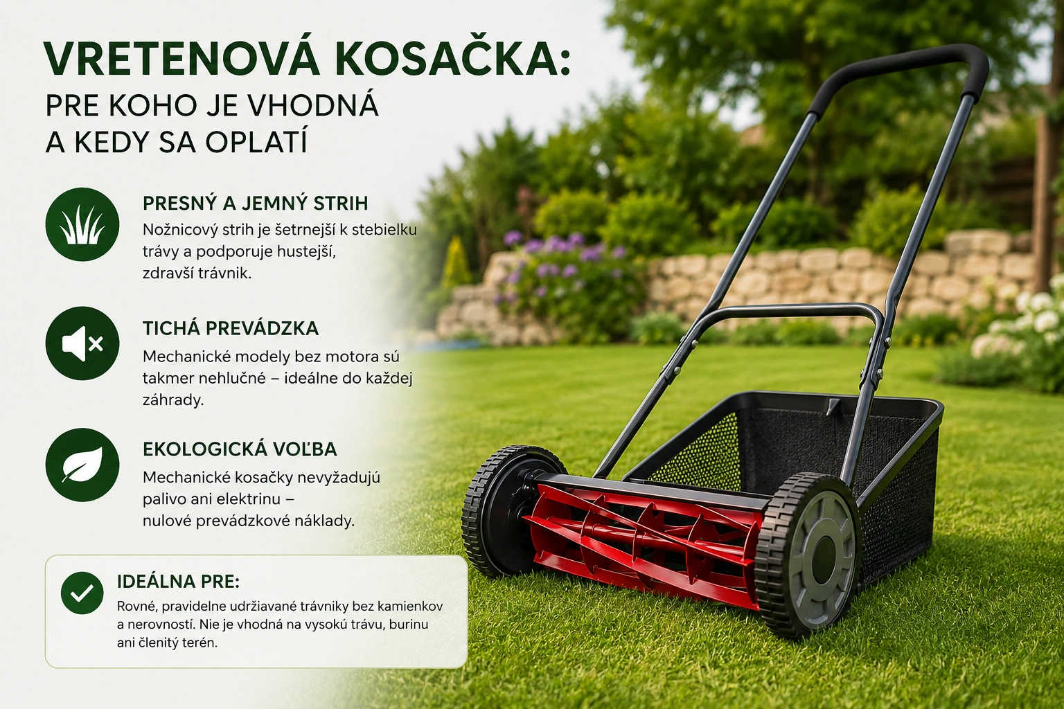 Vretenová kosačka: pre koho je vhodná a kedy sa oplatí 1 Vretenová kosačka: pre koho je vhodná a kedy sa oplatí