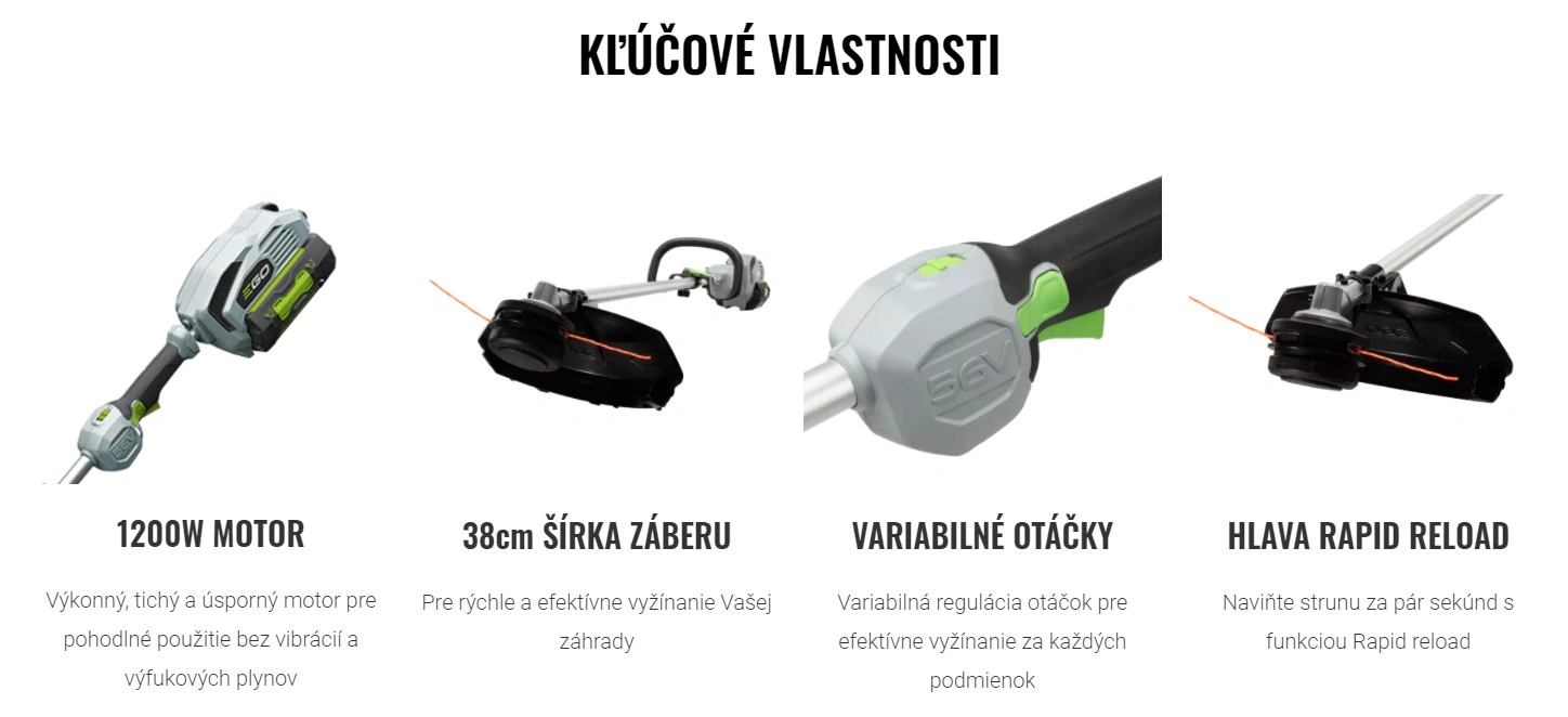 Akumulatorový vyžínač EGO POWER+ ST1530E 5 Akumulatorový vyžínač EGO POWER+ ST1530E