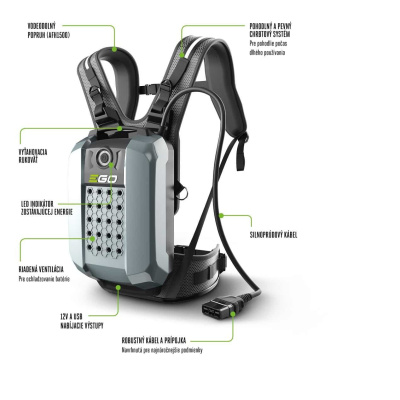 Chrbtová batéria EGO POWER+ BAX1500