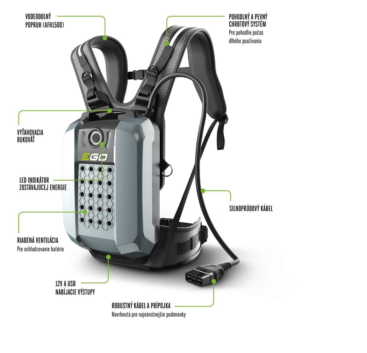 Chrbtová batéria EGO POWER+ BAX1500 2 Chrbtová batéria EGO POWER+ BAX1500